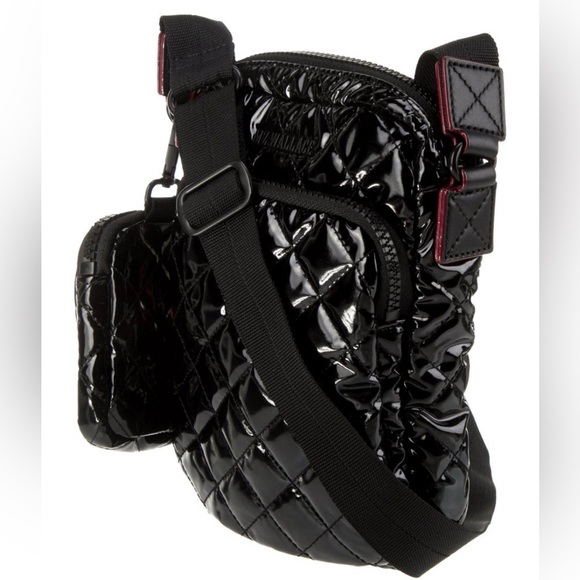 MZ Wallace Black Patent Crossbody Bag + Pouch! - Picture 2 of 5